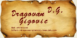 Dragovan Gigović vizit kartica